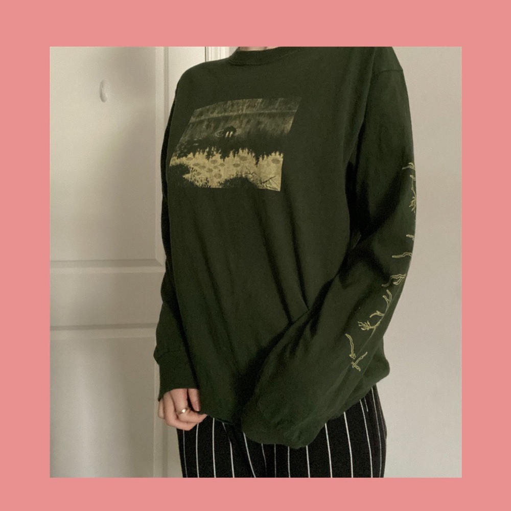 HERESY "KITTELSEN" long sleeve shirt, forest green